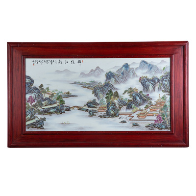 瓷宫作品·锦绣江南瓷板画 宽度138cm 高80cm