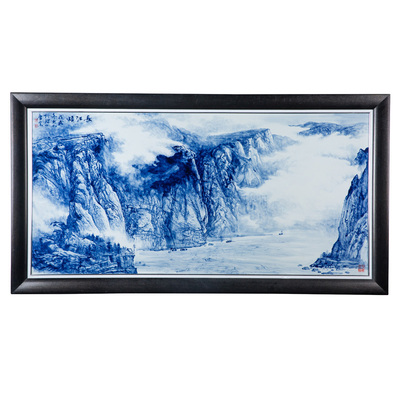 房國榮老師長江頌瓷板畫 寬度192cm 高102cm