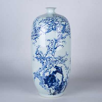 江西省工藝美術師江鵬老師 青花梅花瓶 直徑27cm 高度56cm