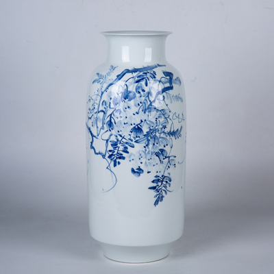 瓷宮作品 青花碩果累累花瓶 寬度24cm 高52cm