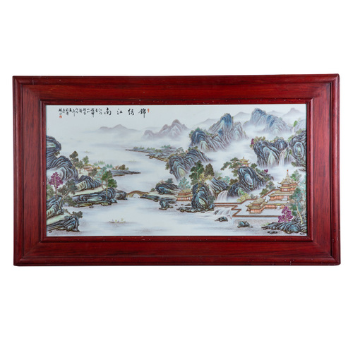 瓷宮作品·錦繡江南瓷板畫 寬度138cm 高80cm