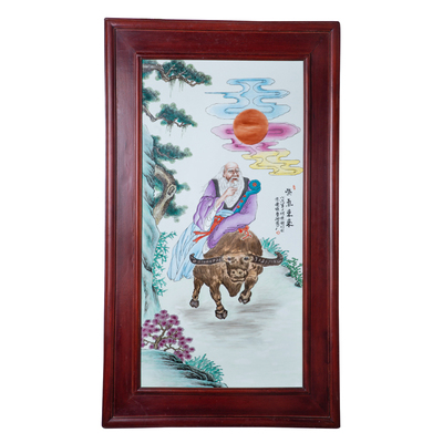 付景科老師紫氣東來瓷板畫 寬度62cm 高100cm